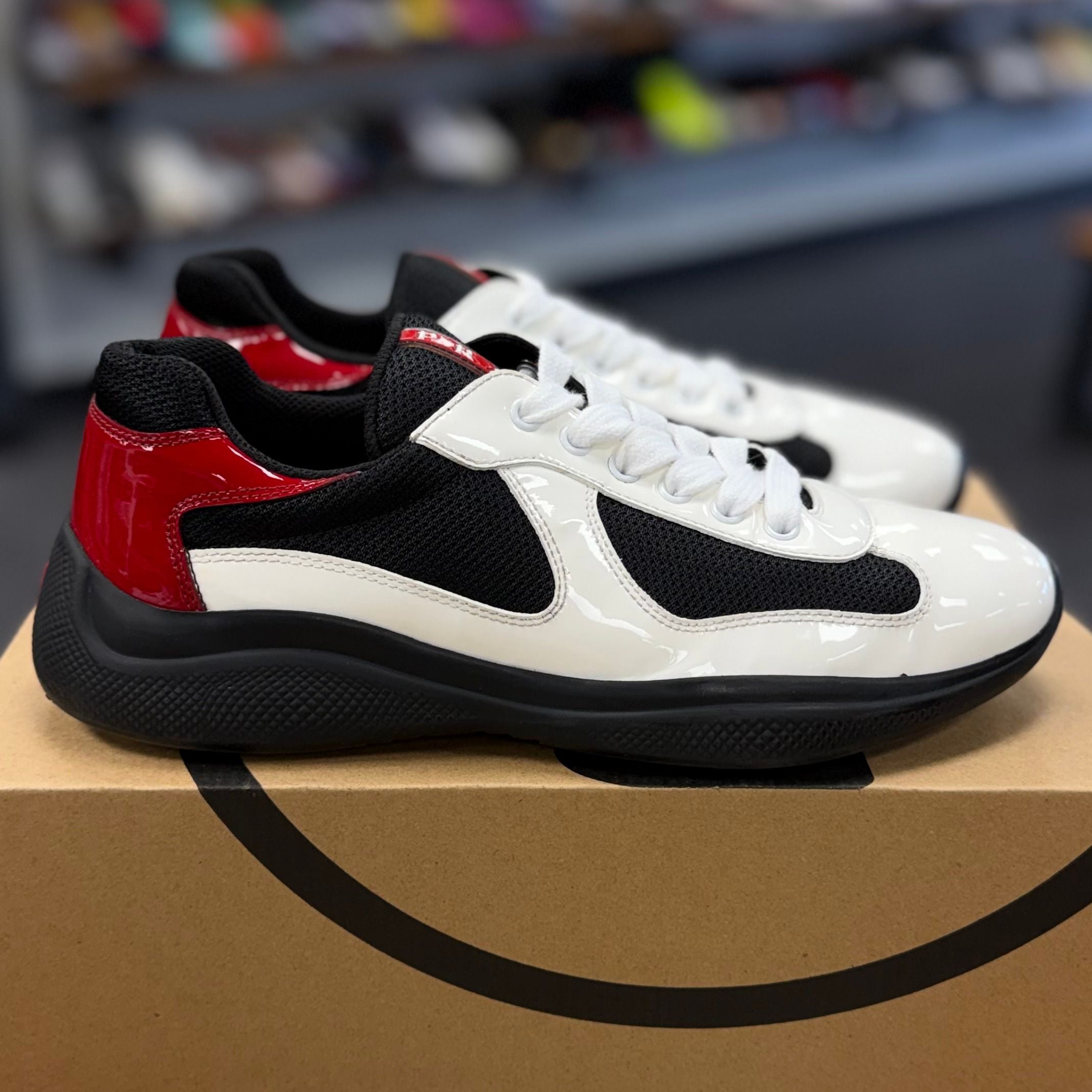 Prada America's Cup White Black Red - Preowned