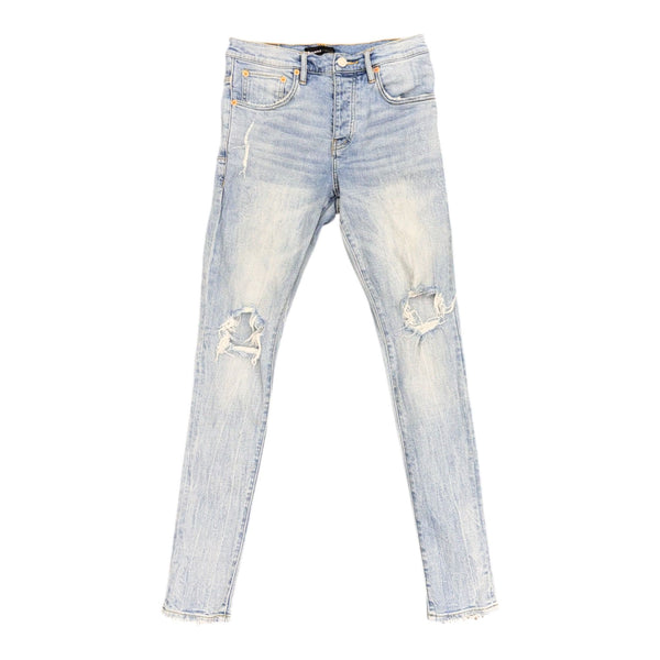 Purple Knee Distressed Denim (Blue) - Preowned