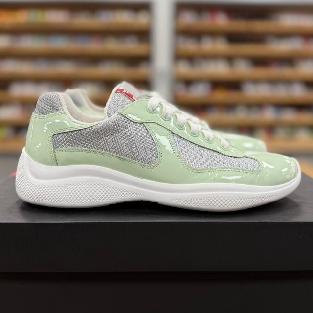 Prada America's Cup Bike Sneaker Rugiade Argento