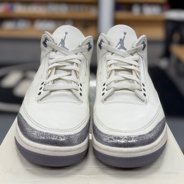 Jordan 3 Retro Sail Cement Grey (Women's) - Preowned
