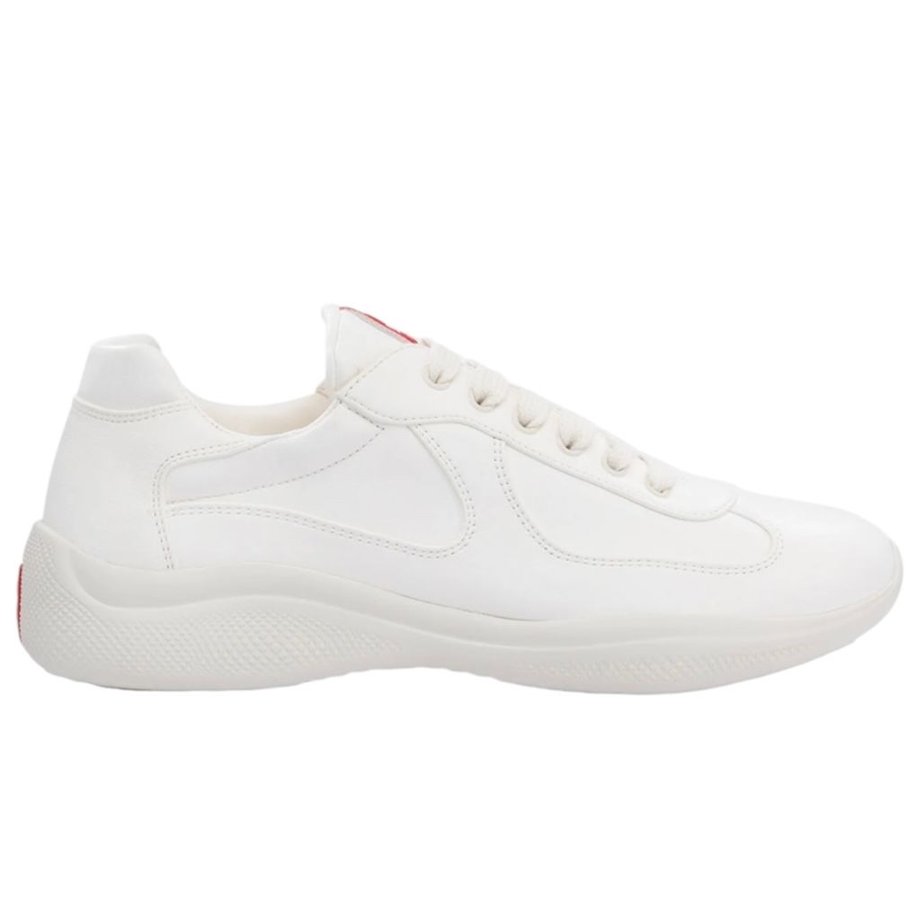 Prada America's Cup Leather Sneaker (White)
