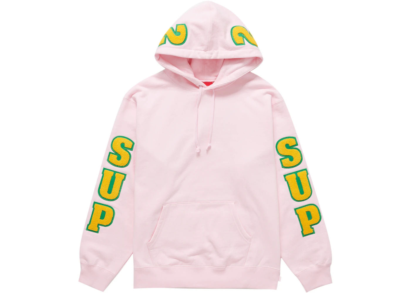 Supreme Team Chenille Hooded Sweatshirt Light Pink - Preowned