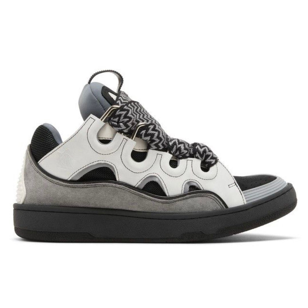 Lanvin Curb Sneakers White Anthracite - Preowned