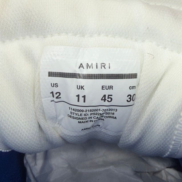 AMIRI Skel Top Hi Bandana White Blue - Preowned