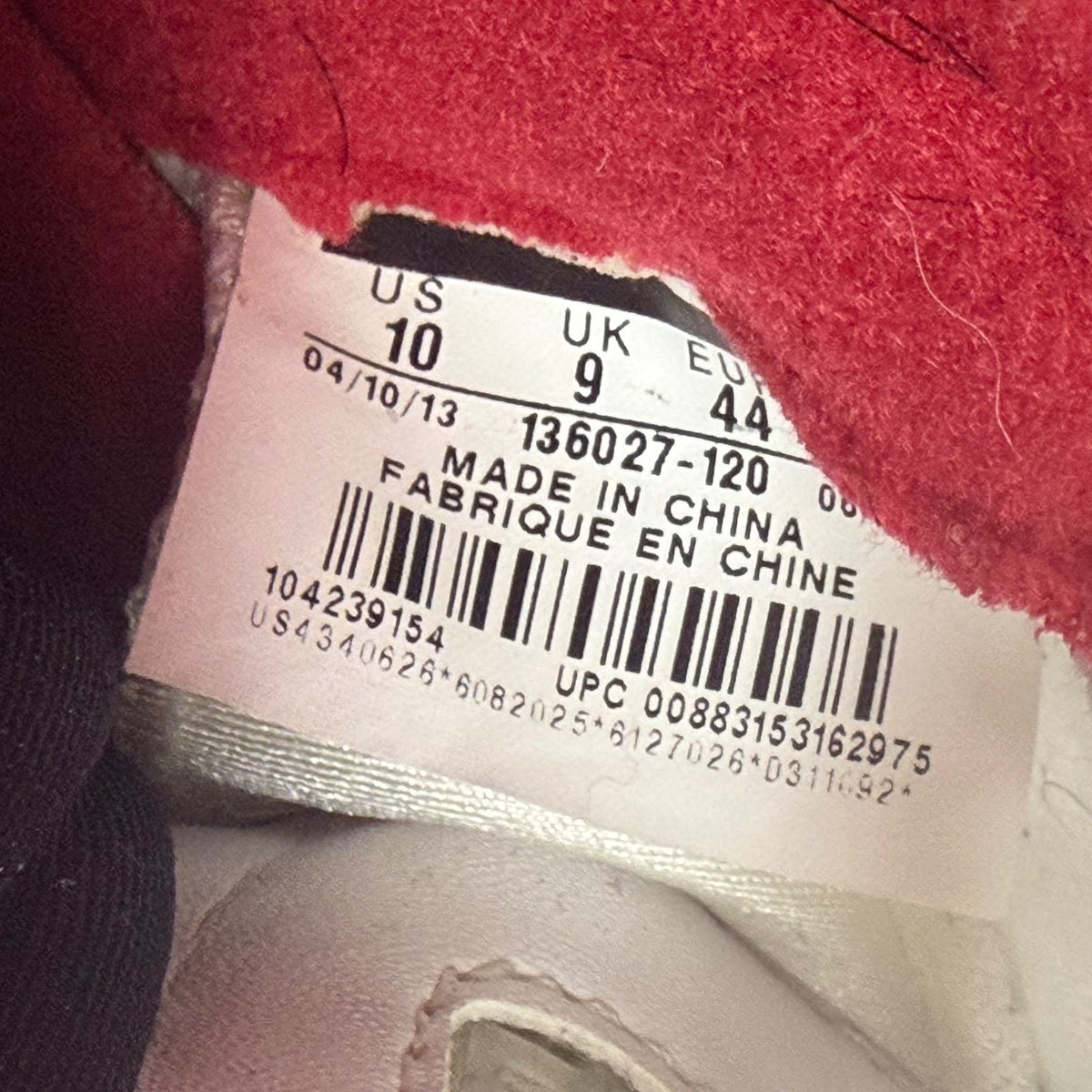 Jordan 5 Retro Fire Red Black Tongue (2013) - Preowned
