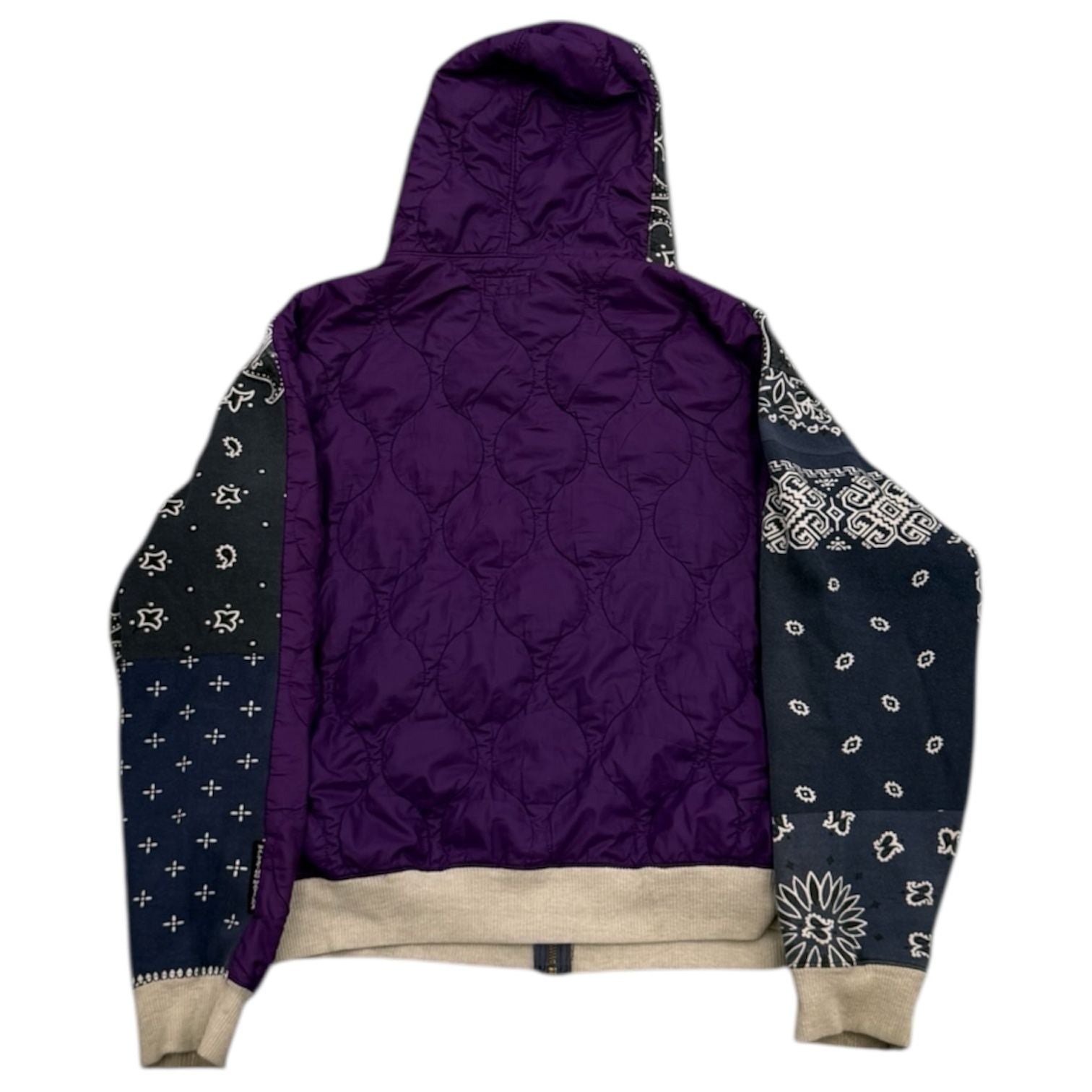 Kapital Fleece Bandana Half Nylon Hoodie - Preowned