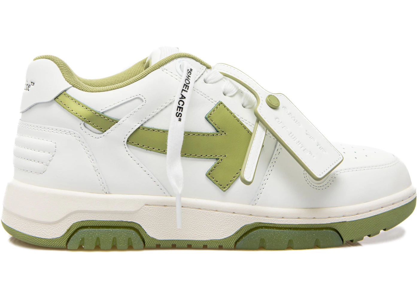 Off-White Out Of Office Calf Leather White Sage - Preowned