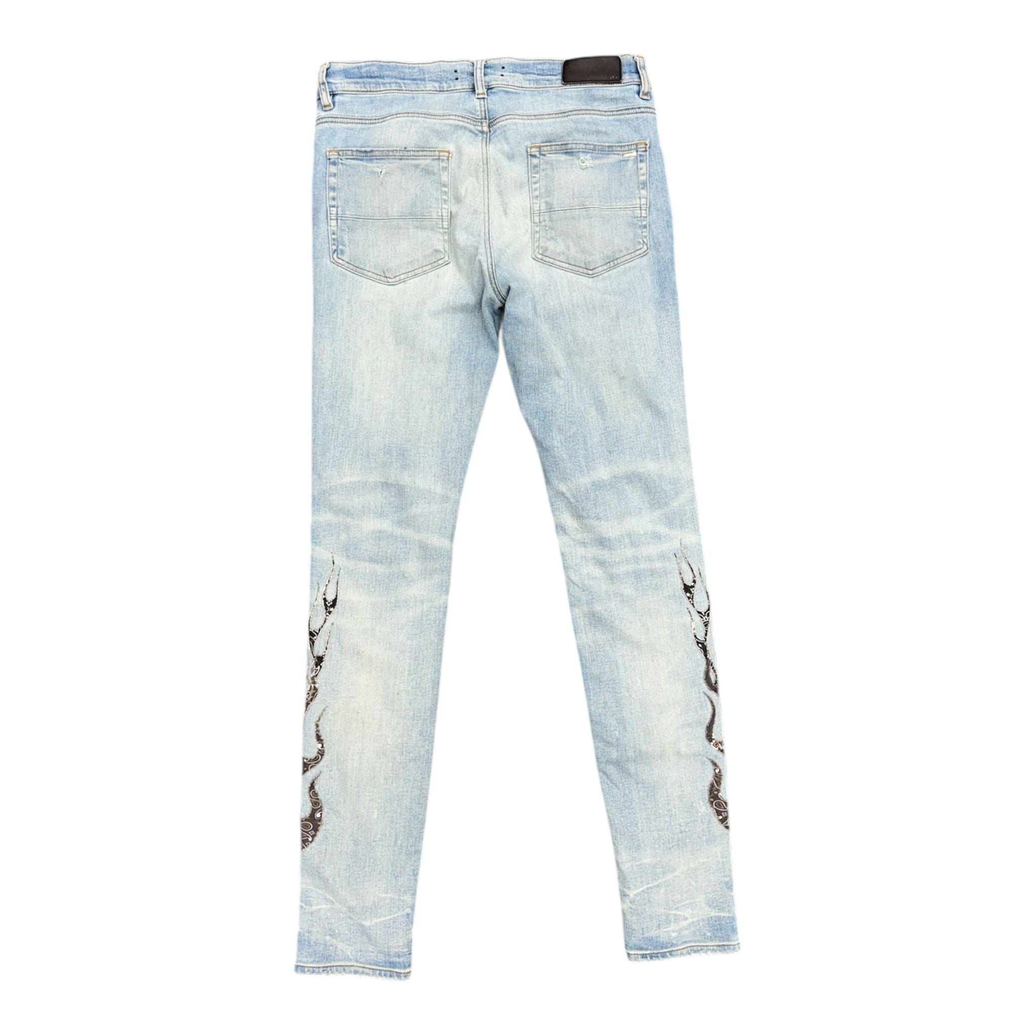 Amiri Bandana Flame Jean (Clay/Indigo/Black) - Preowned