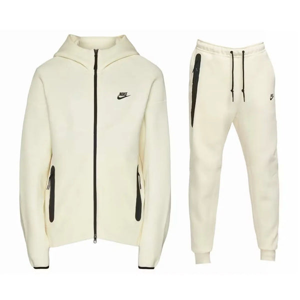Nike Tech Fleece Full-Zip Windrunner Suit (Light Khaki/Black) - Preowned