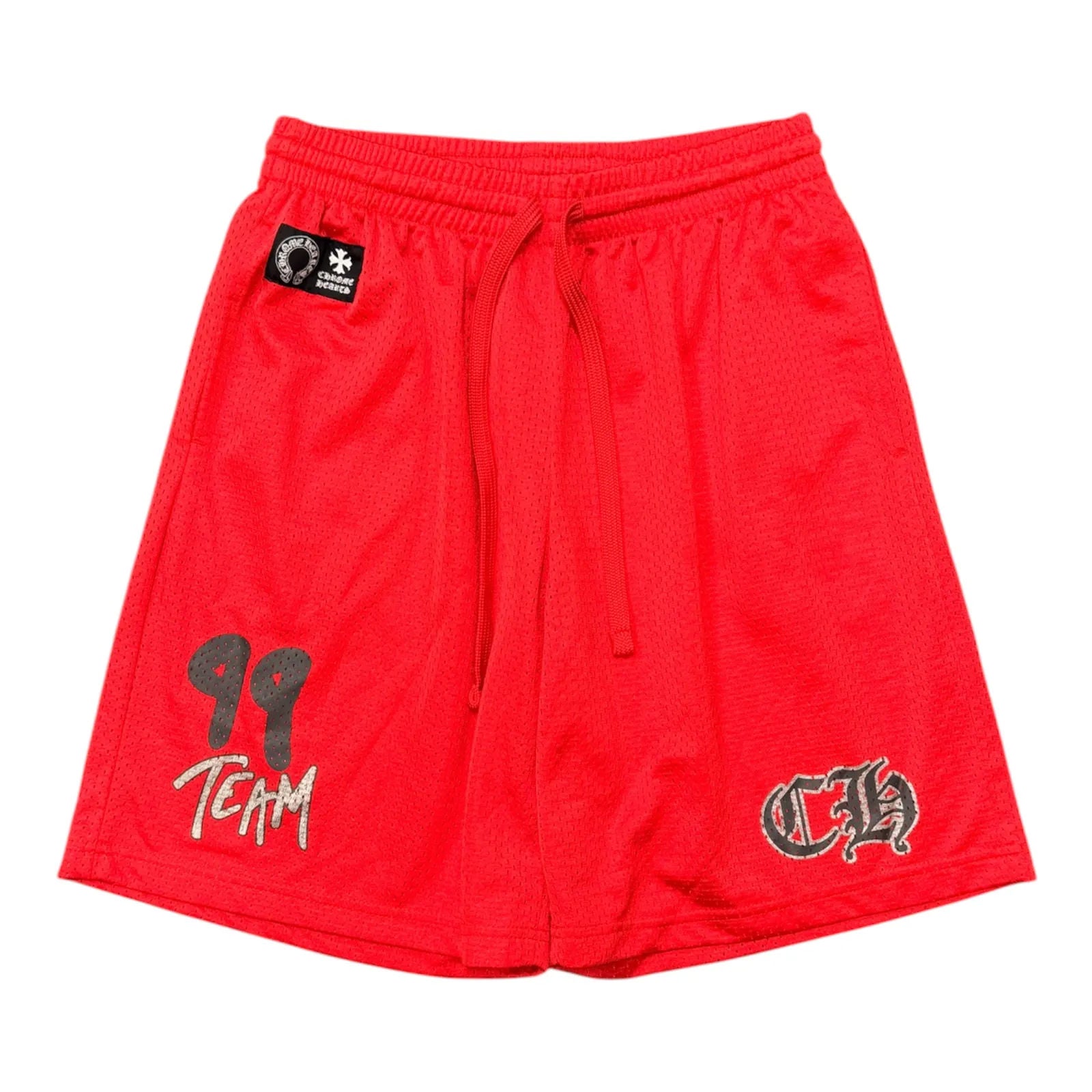 Chrome Hearts x Matty Boy "Team" Mesh Warm Up Jersey Shorts (Red) - Preowned