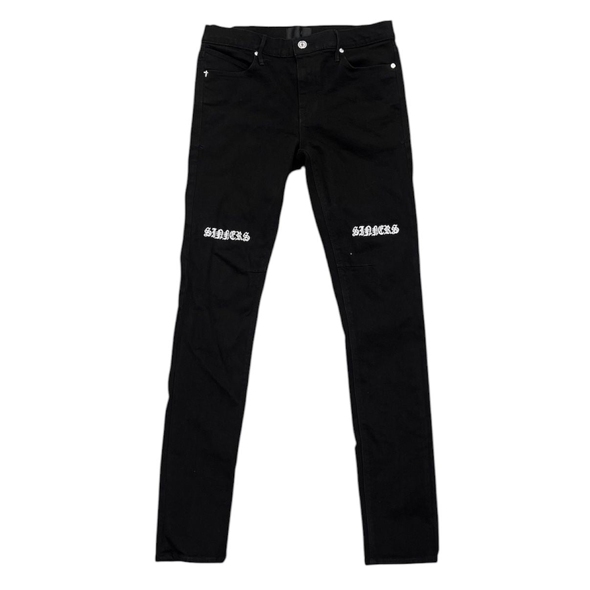 RTA Bryant Sinners Skinny Jeans (Black/White) - Preowned