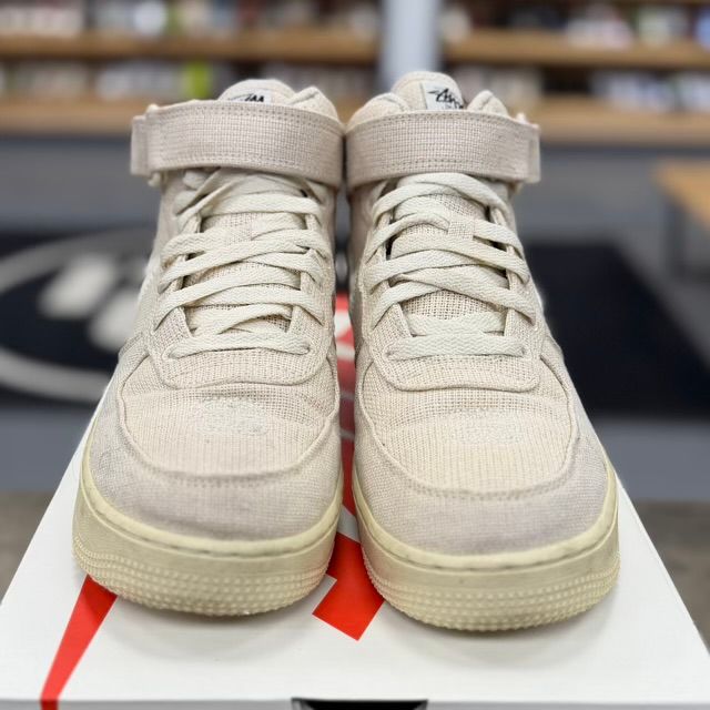 Nike Air Force 1 Mid Stussy Fossil - Preowned