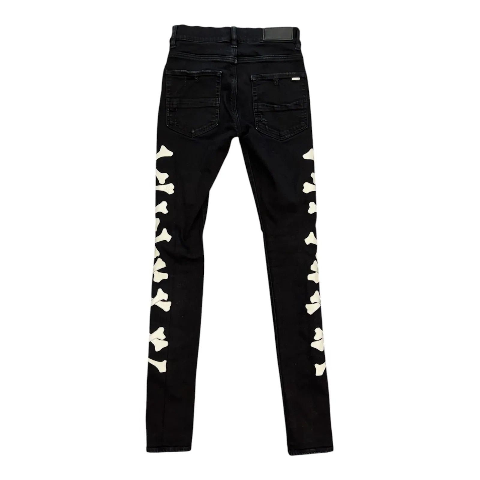 Amiri Bones Jeans (Black/Silver) - Preowned