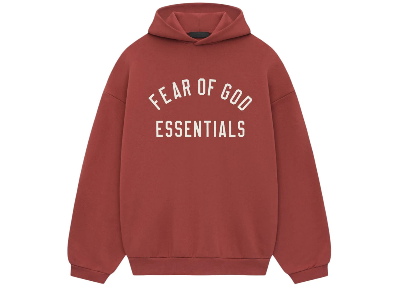 Fear of God Essentials Fleece Hoodie Crimson - Preowned
