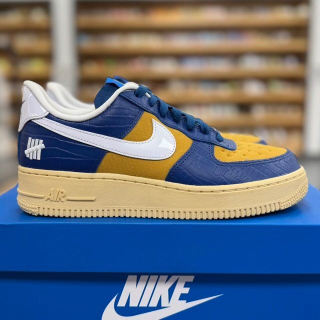 Nike Air Force 1 Low SP Undefeated 5 On It Blue Yellow Croc - Preowned