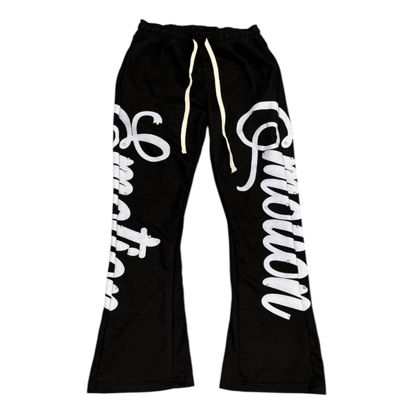 Mixed Emotion Signature Flare Sweatpants (Black) - Preowned