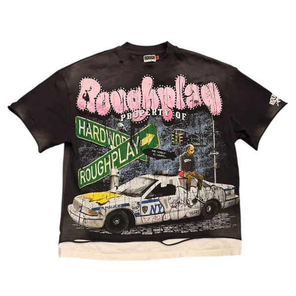 Roughplay We Are The Streets Tee (Washed Black) - Preowned