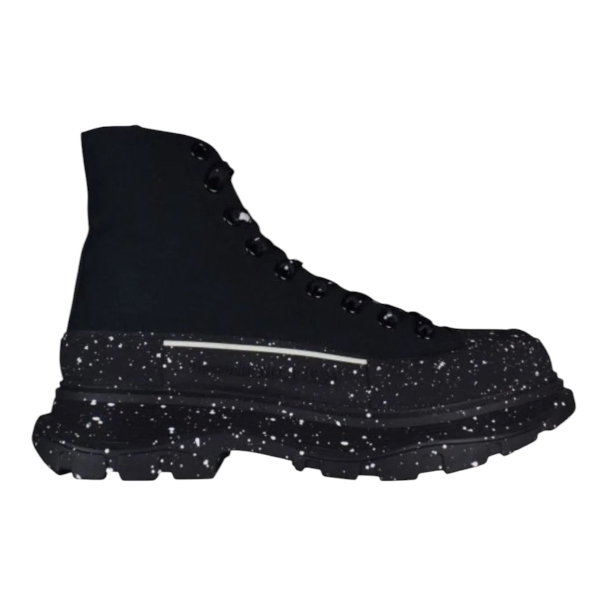 Alexander McQueen Tread Slick High Paint Slatter (Navy/Black) - Preowned