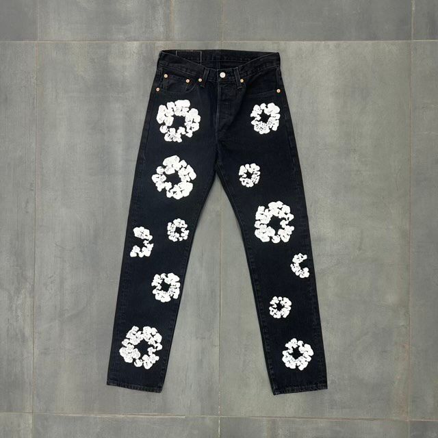 Denim Tears x Levi's Cotton Wreath Jean Black - Preowned