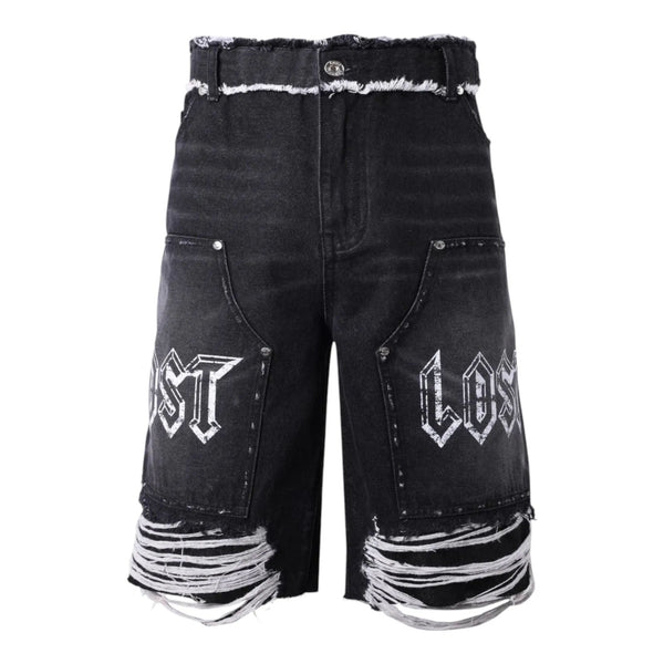 Lost Intricacy Carpenter Jean Short (Black)