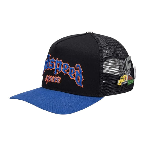 Godspeed GS Forever Trucker Hat (Black/Blue/Orange)