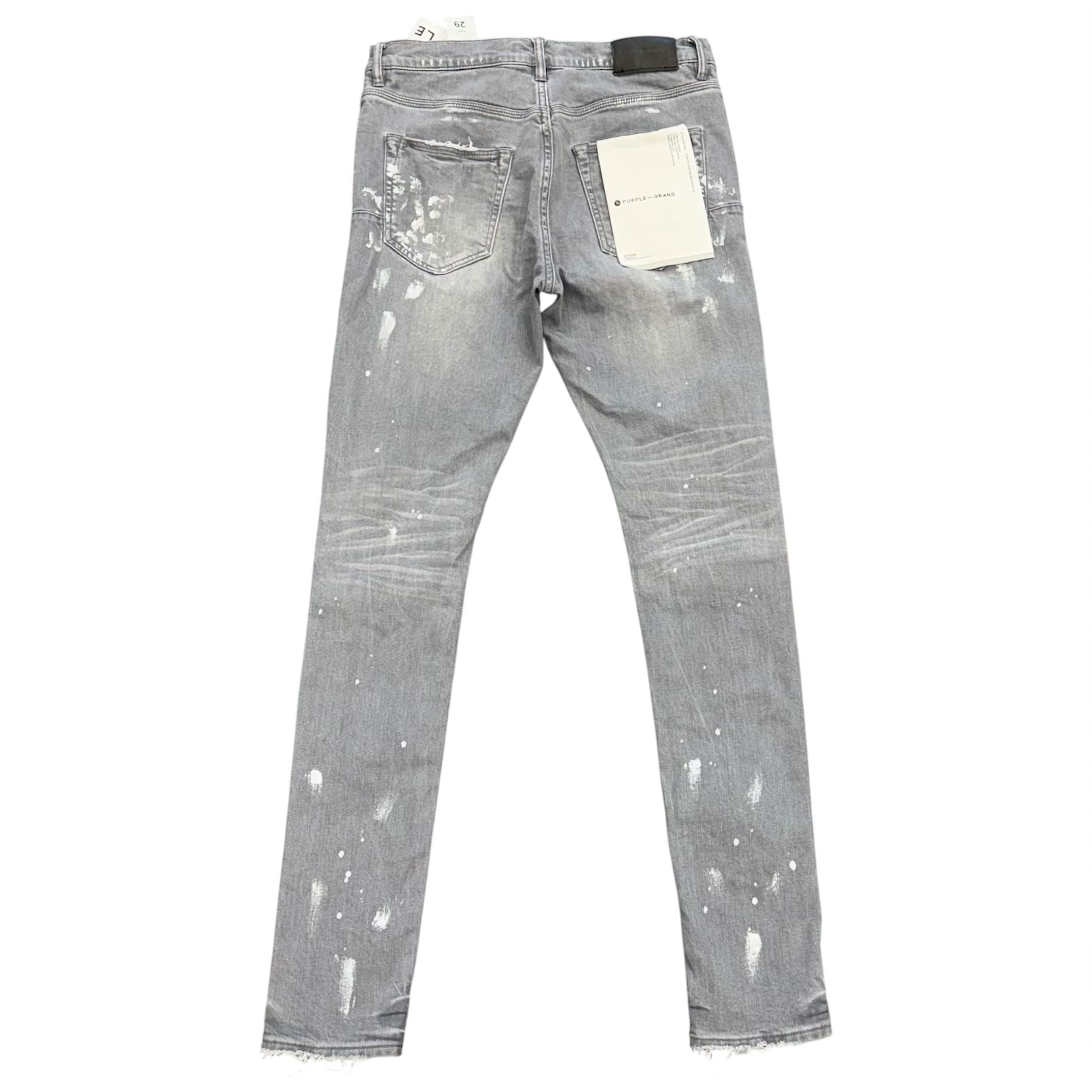 Purple Brand P001 Worn Knee Slit Jean (Grey) - Preowned