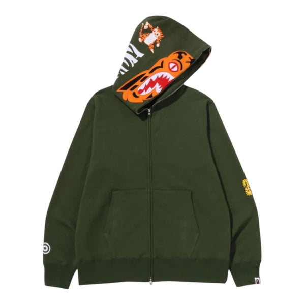 Bape Tiger Full Zip Hoodie (Olive)