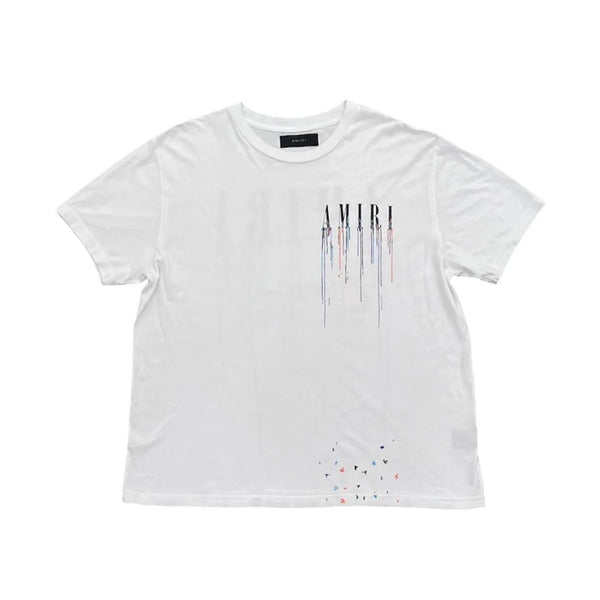 Amiri Paint Drip Core Logo Tee (White) - Preowned