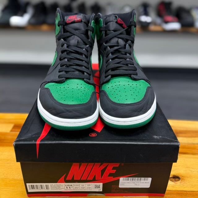 Jordan 1 Retro High Pine Green Black - Preowned