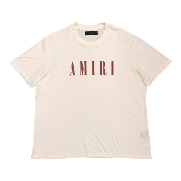 Amiri Core Logo Tee (White/Brown) - Preowned