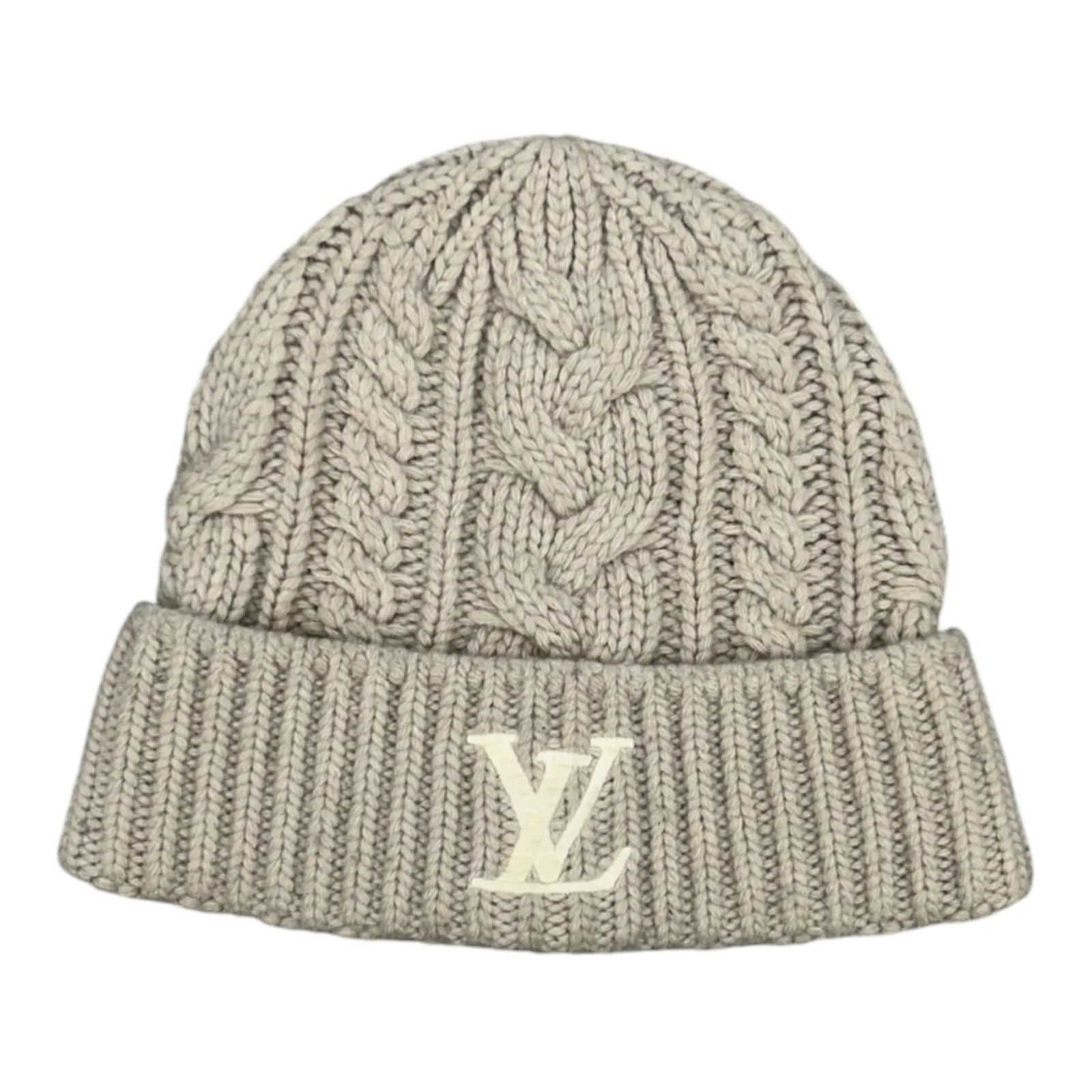 Louis Vuitton Mini Cable Beanie (Taupe) - Preowned