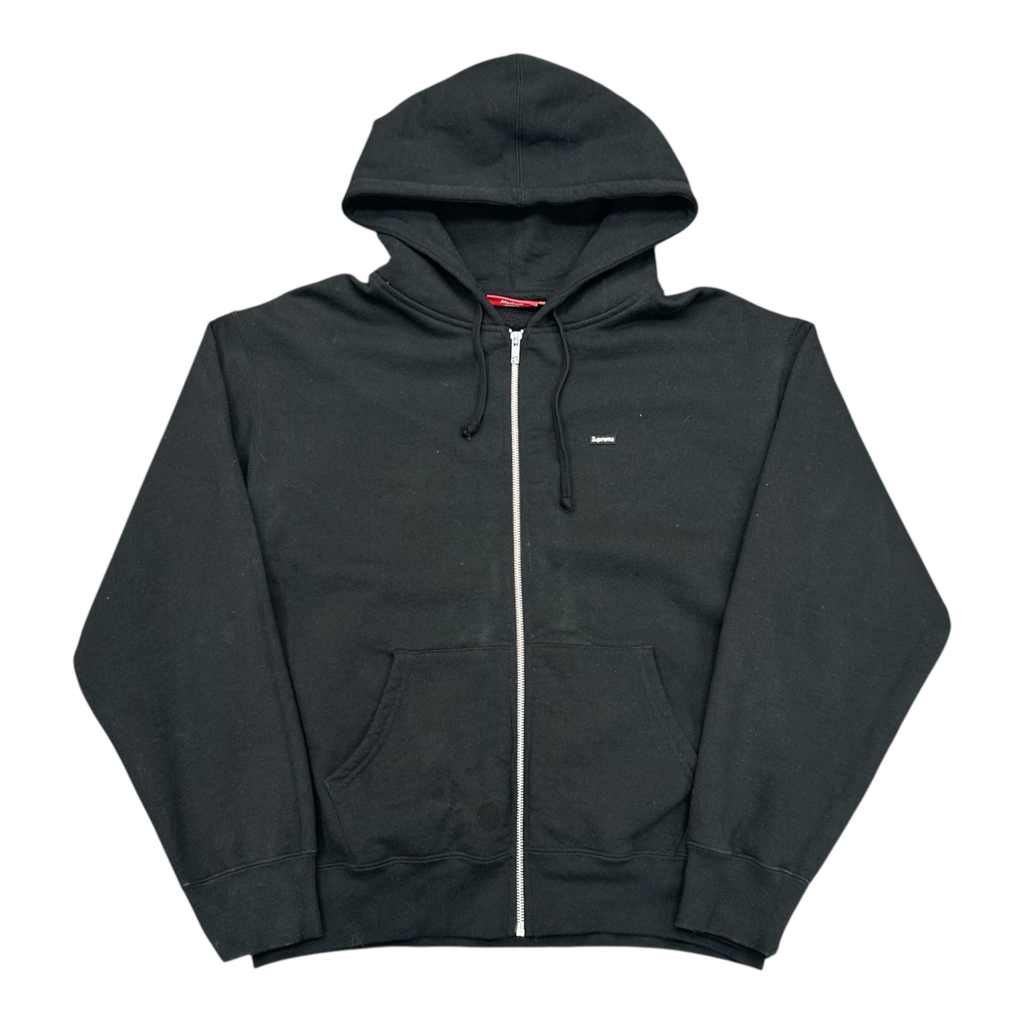 Supreme Small Box Zip Up Hooded Sweatshirt (FW24) Black - Preowned