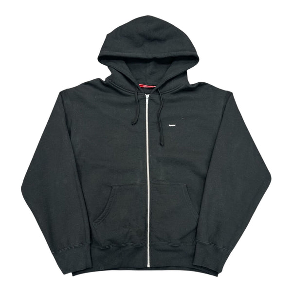 Supreme Small Box Zip Up Hooded Sweatshirt (FW24) Black - Preowned