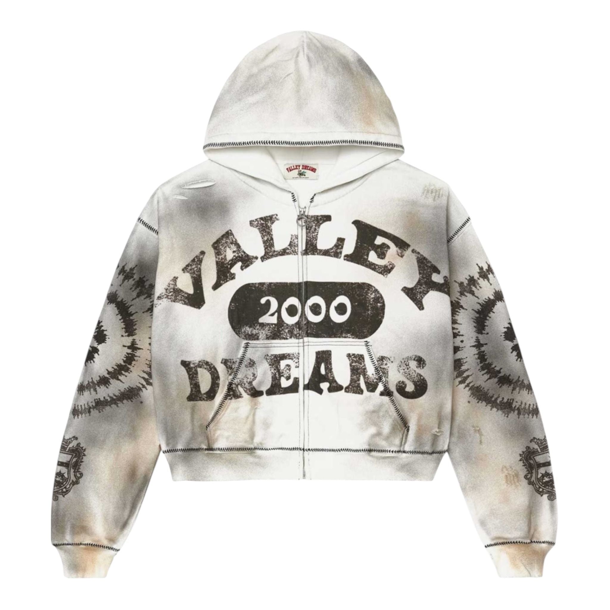 Vale Forever Spiral Zip Up Hoodie (Ash Grey)