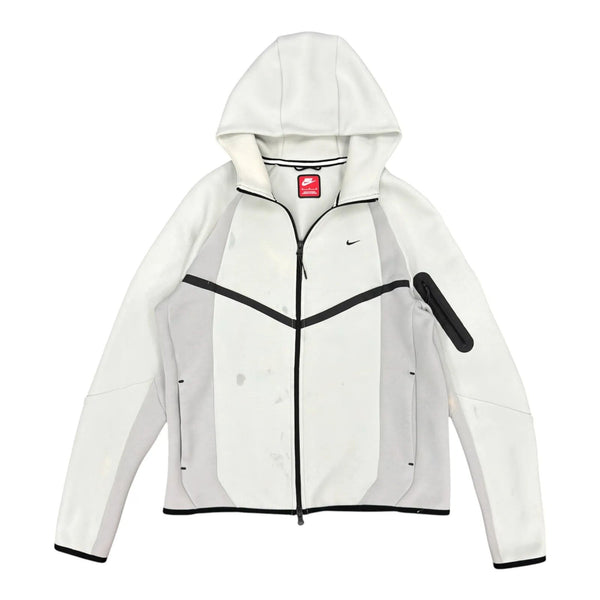 Nike Tech Men's Color-Block Full-Zip Fleece (Grey/Blue) - Preowned