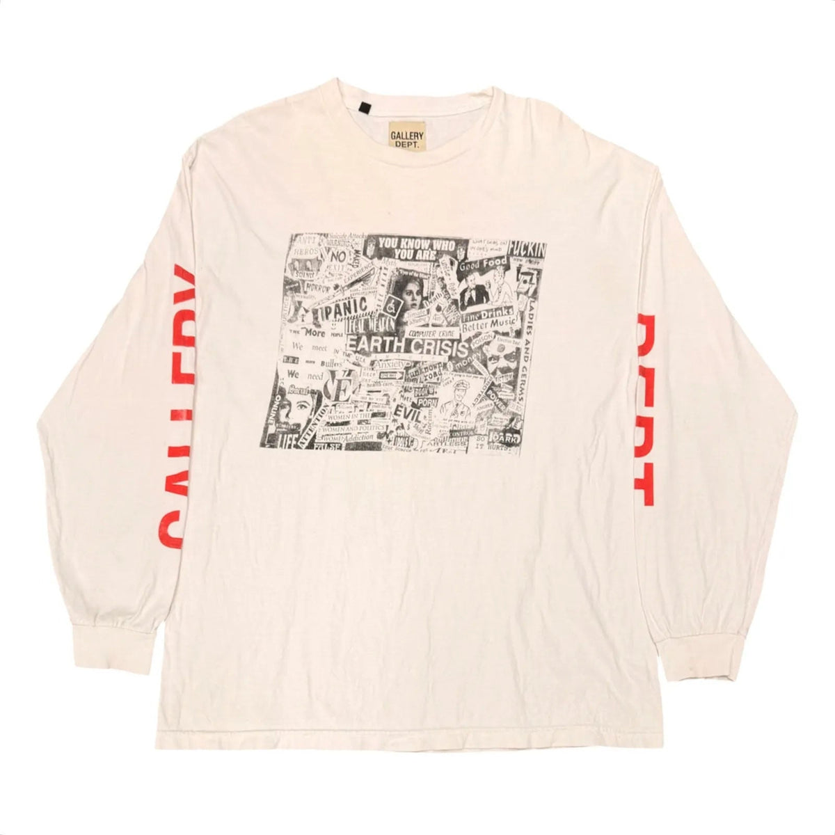 Gallery Dept. Earth Crisis LS Tee (White) - Preowned