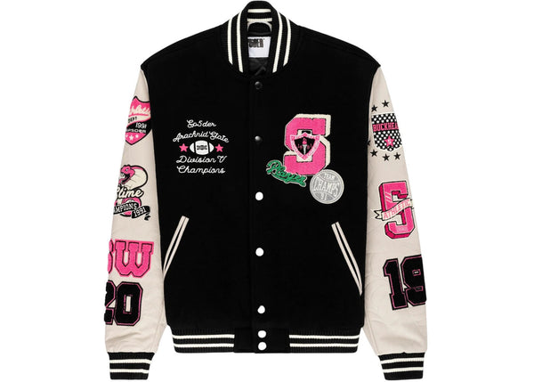 Sp5der Division 5 Varsity Jacket (Black) - Preowned