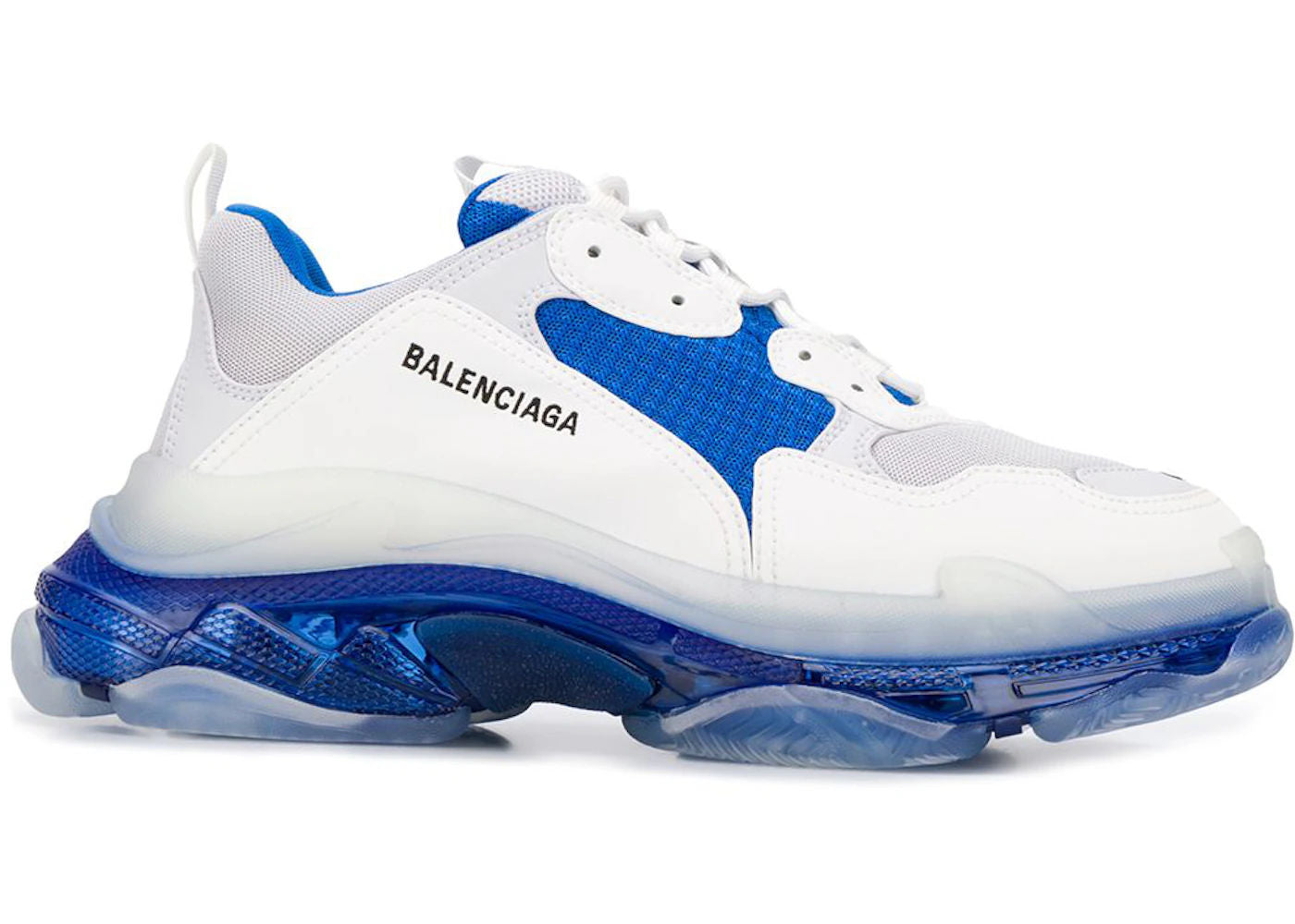 Balenciaga Triple S White Blue - Preowned