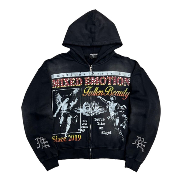 Mixed Emotion Broken Wings Hoodie (Black)