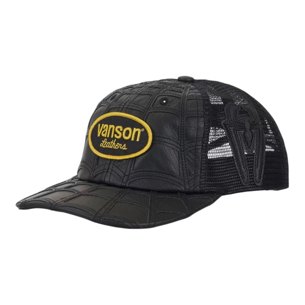 Supreme Vanson Leathers Spider-Man Mesh Back 6-Panel Hat Black