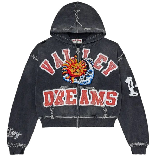 Vale Forever Sunny Zip-Up Hoodie (Black)