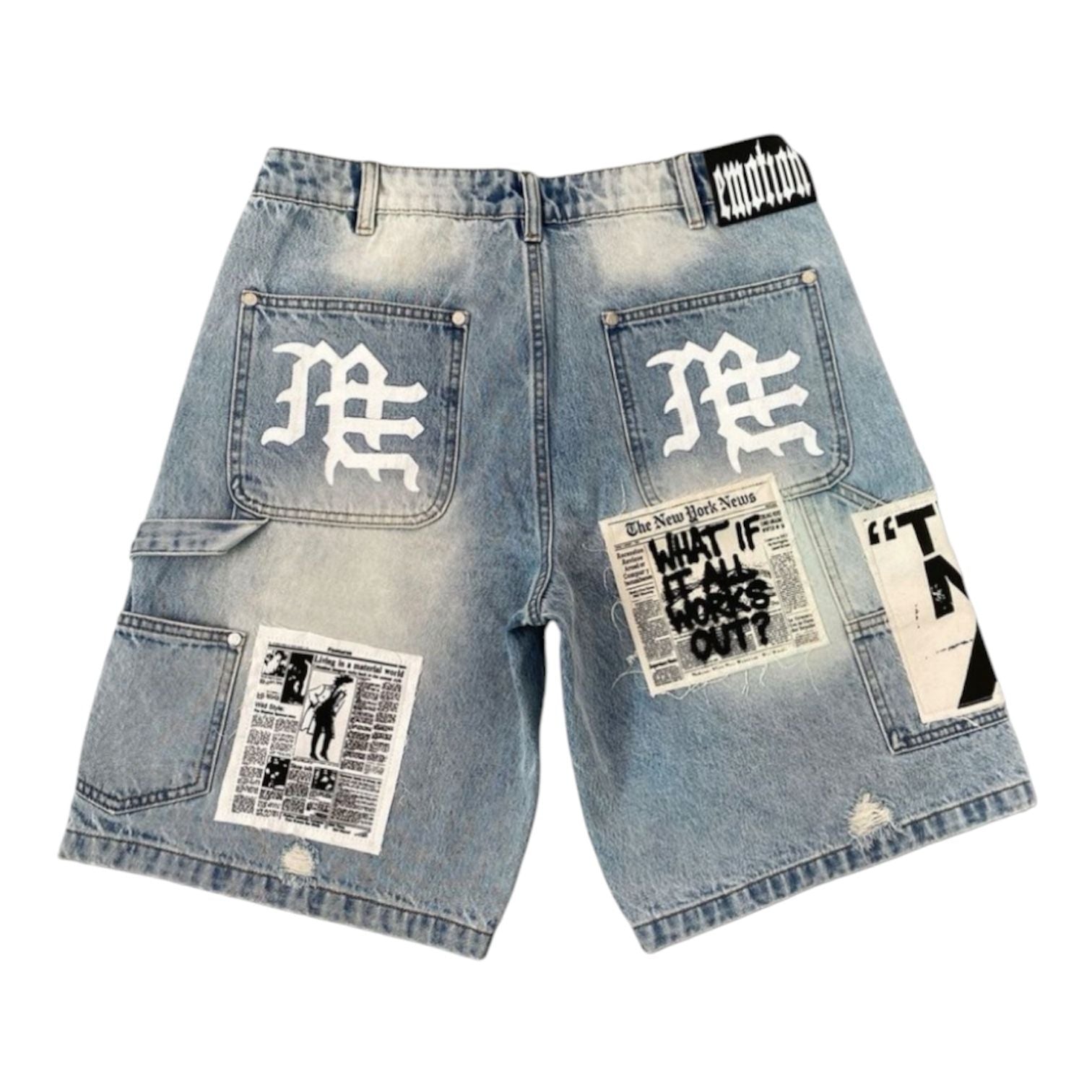 Mixed Emotion AI Denim Shorts (Blue) - Preowned