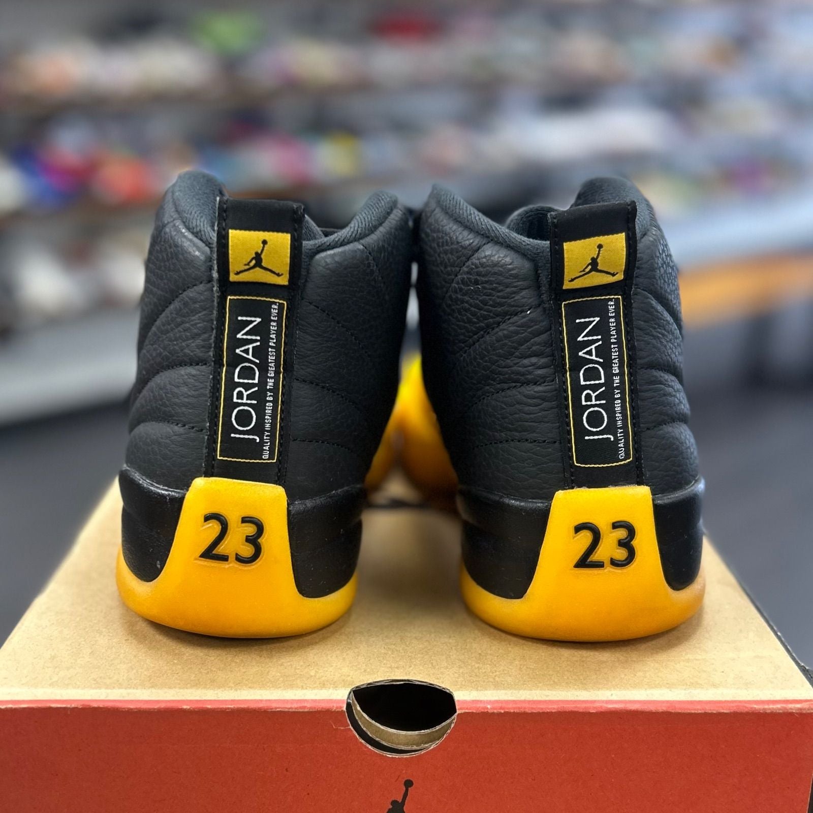 Jordan 12 Retro Black University Gold - Preowned