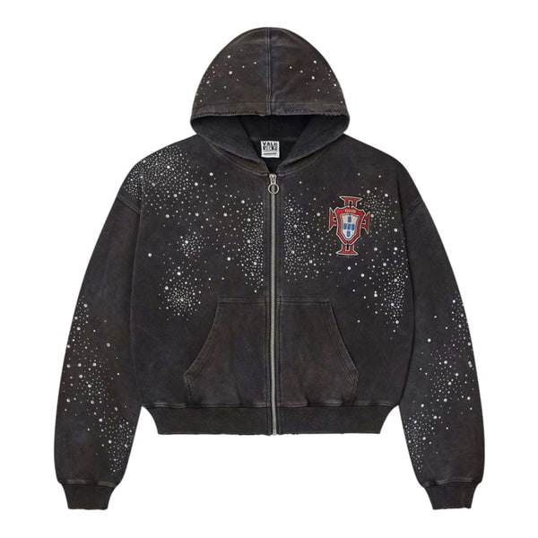 Vale Forever Pluto Clustered Zip Hoodie (Black Wash)