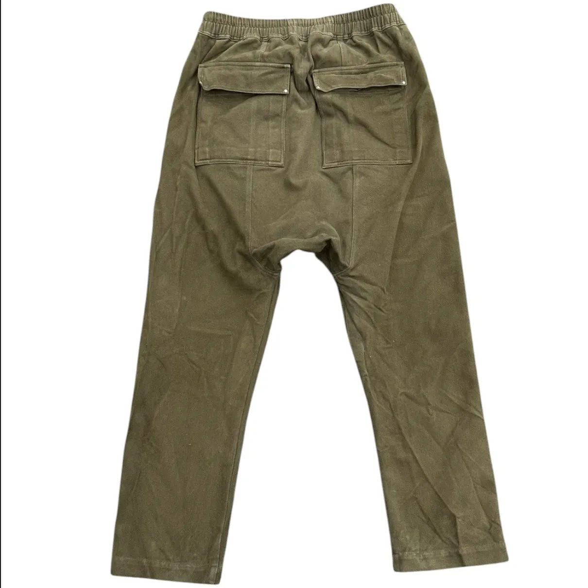 Rick Owens Strobe Cotton Pants (Olive) - Preowned