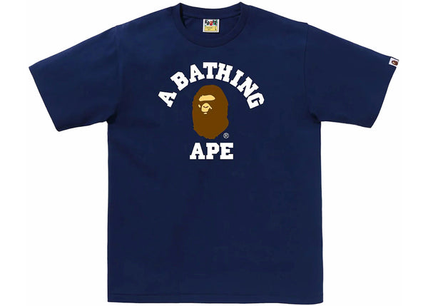 BAPE College Tee (Navy) - Preowned