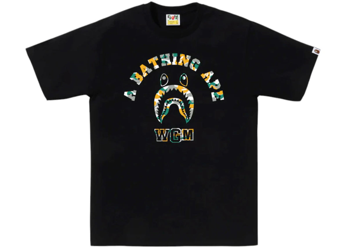 BAPE Store Wuxi Shark College Tee Black - Preowned