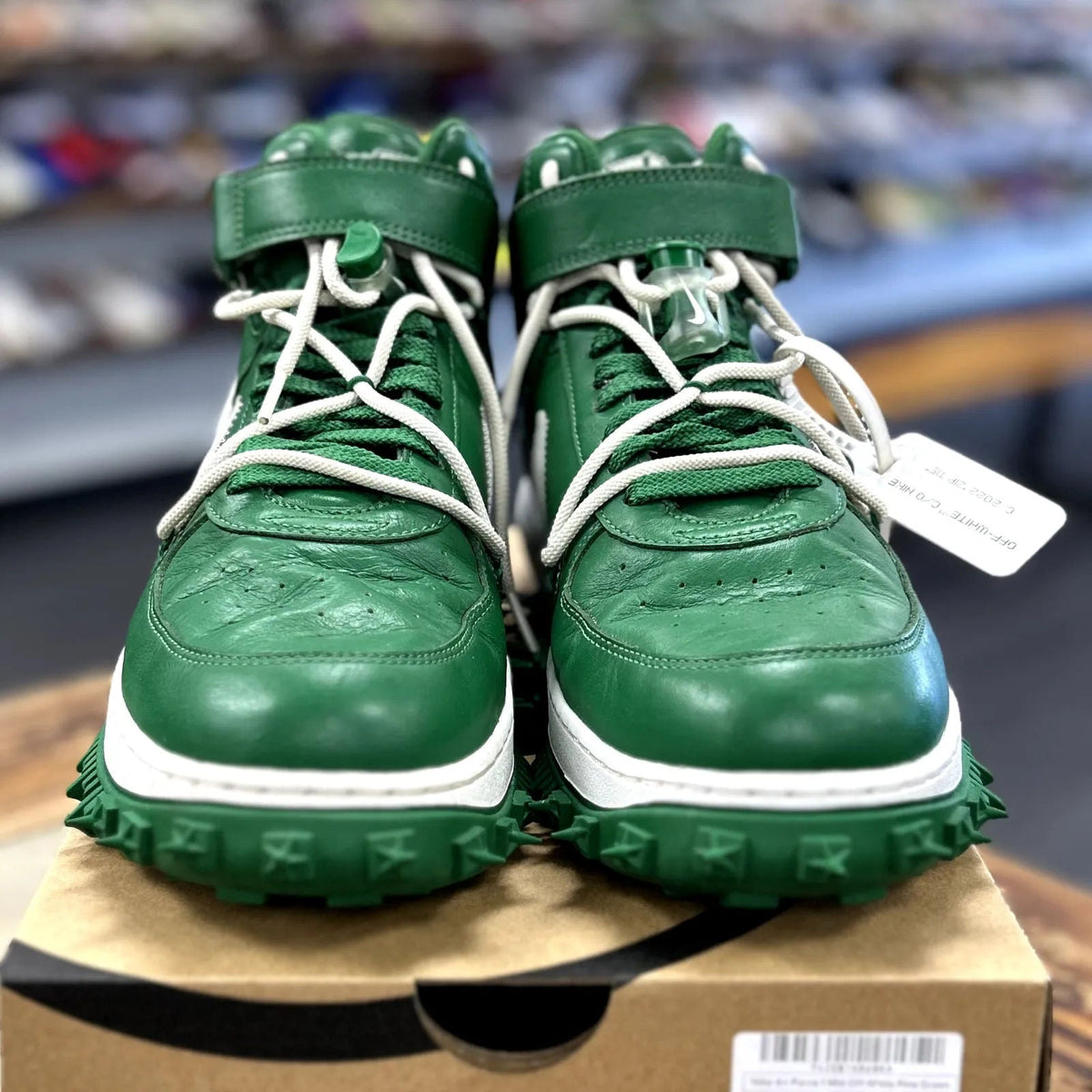 Nike Air Force 1 Mid Off-White Pine Green - Preowned