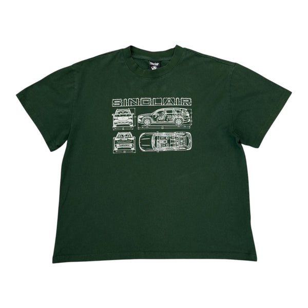 Sinclair Blue Print Tee (Green) - Preowned
