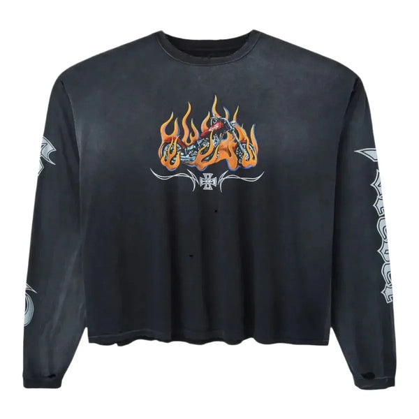 HMDD Ghost Rider Long Sleeve Tee (Black) - Preowned